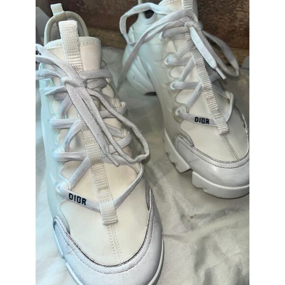 Dior D "All White" Connect Sneakers Size 37.5 - Picture 5 of 14